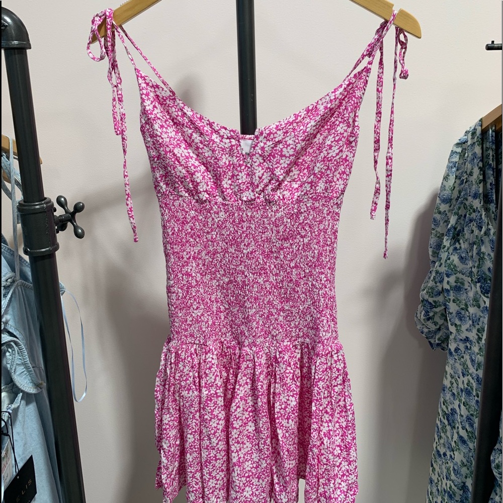 Pink Ditsy Dress